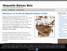 Tablet Screenshot of maquettebateaubois.com